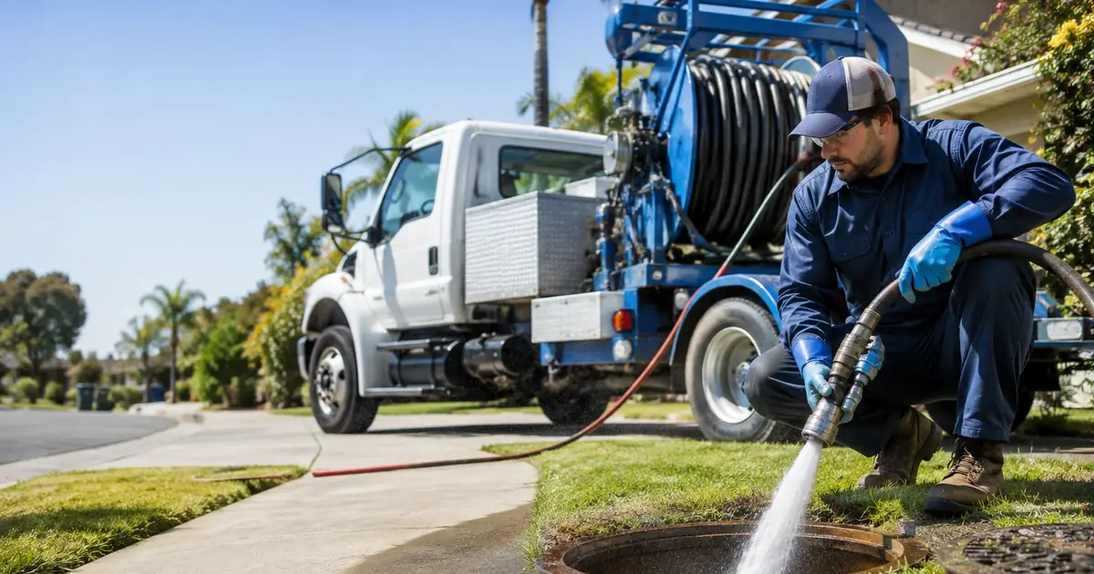 Hydro jet sewer cleaning Chino