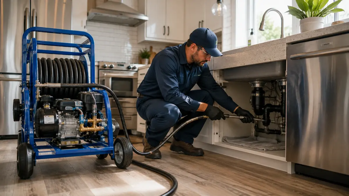 Kitchen Drain Hydro Jetting in Chino