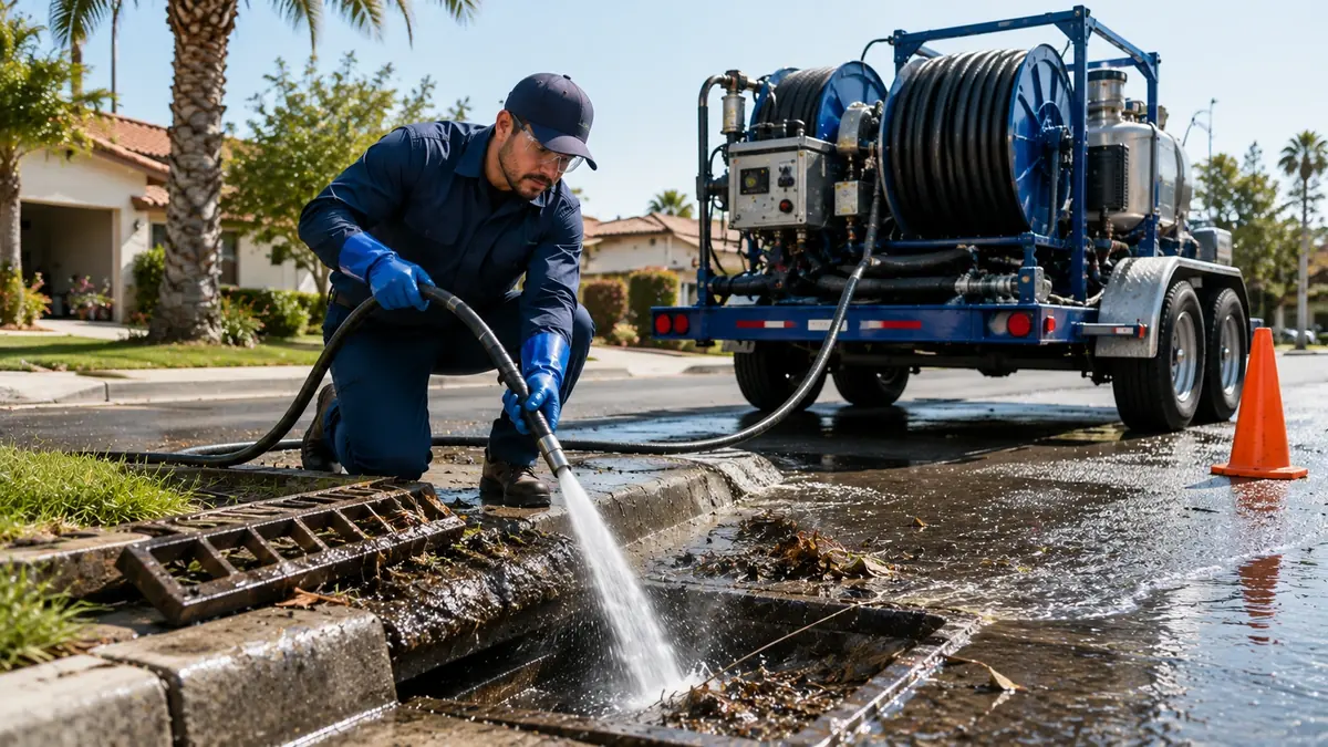 Storm Drain Hydro Jet Cleaning in Chino